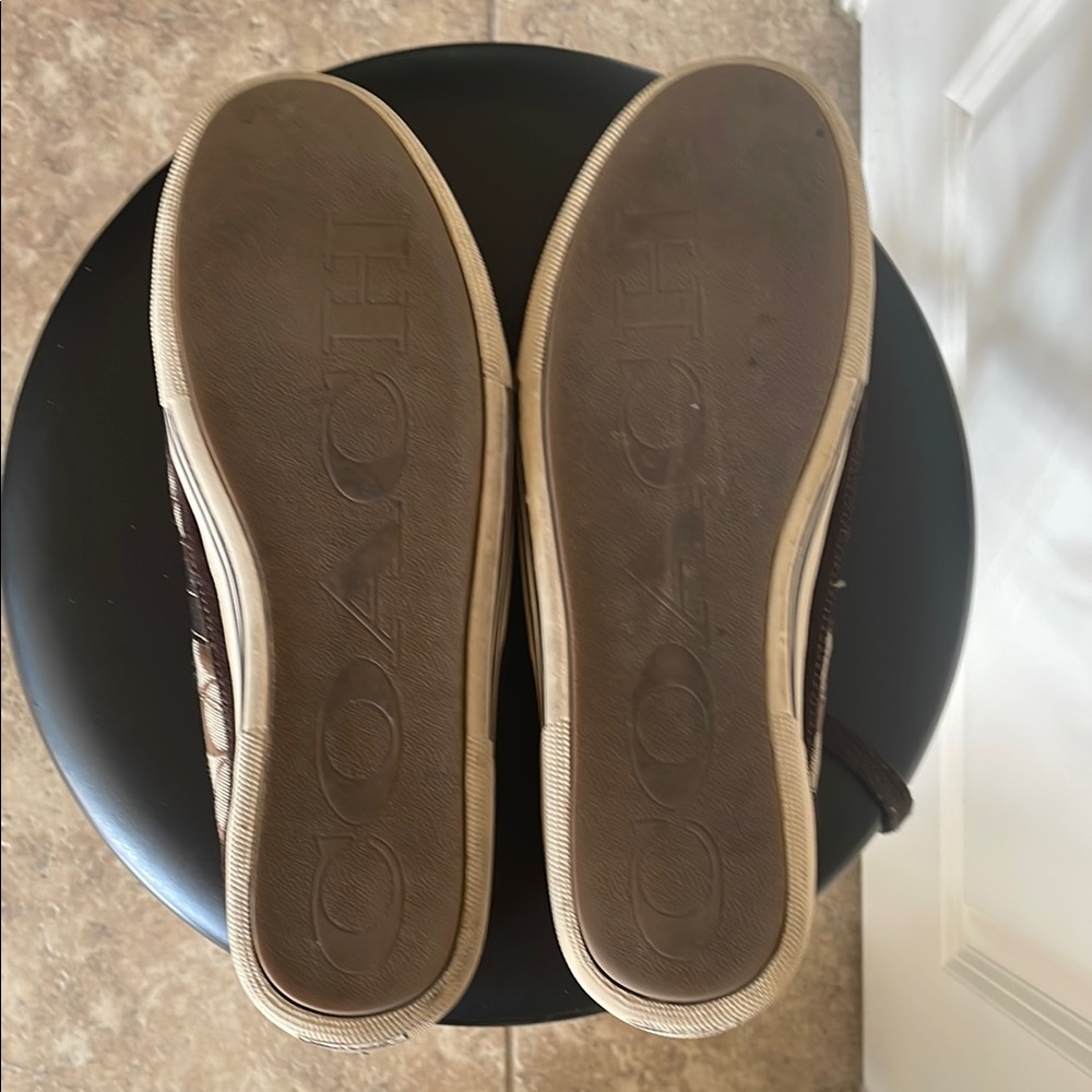 Coach Signature Canvas Sneakers in Brown/Tan - Picture 3 of 4